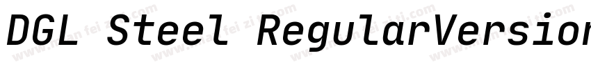 DGL Steel RegularVersion 20字体转换